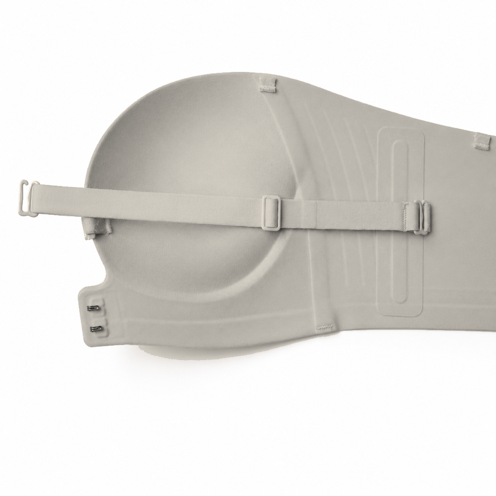 Champagne side profile view with adjustable strap