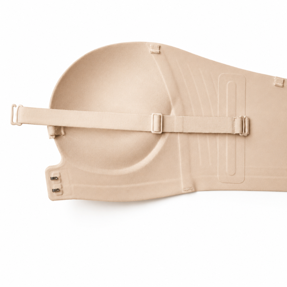Nude side profile view with adjustable strap